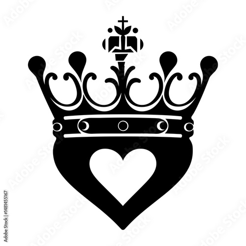 Crown crown silhouette symbol vector