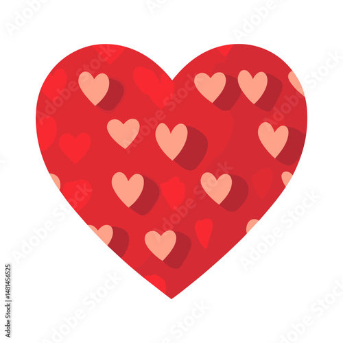 Carttoon heart icon pattern illustration decorative vector