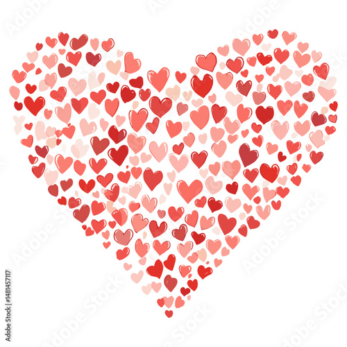 Heart-shaped illustration red romantic vector