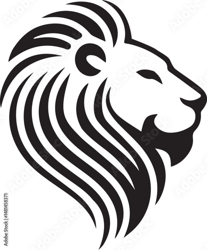 lion head vector, lion face, lion illustration, wild cat head, roaring lion