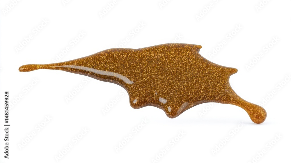 Obraz premium Amber glitter splash isolated on white. Generative AI