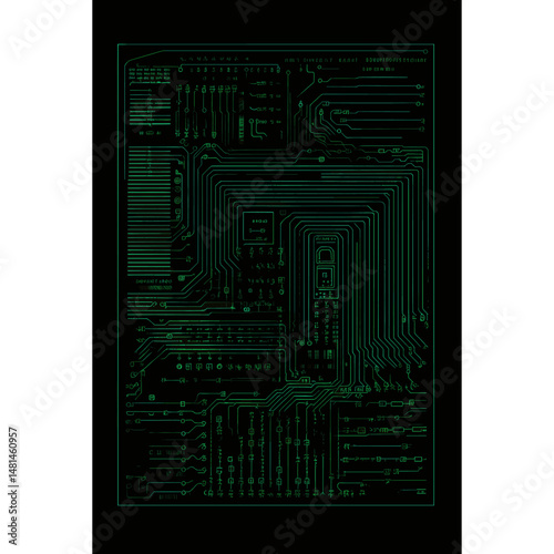 Glitch electronics hardware digital vector