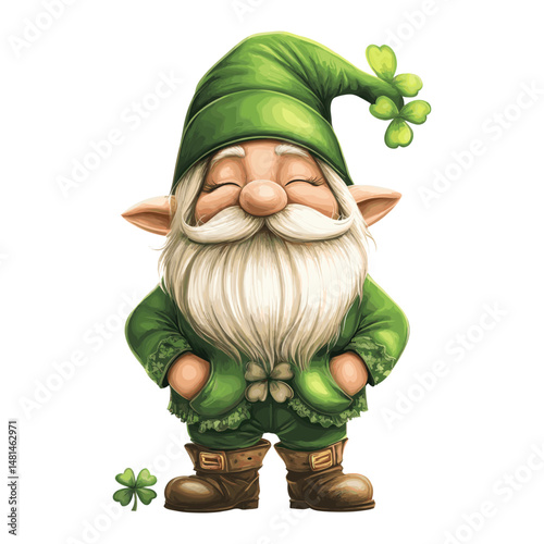 Illustration gnome st day vector