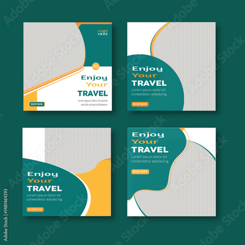 Travel and tour social media design template