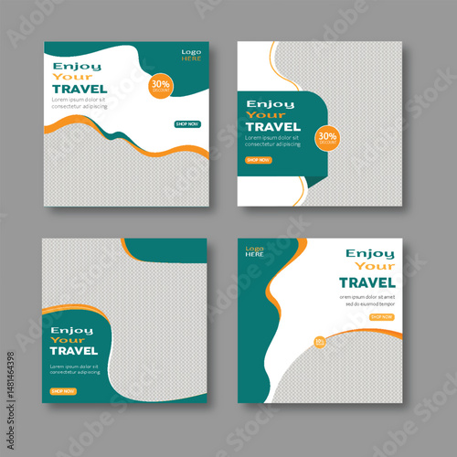 Travel and tour social media design template