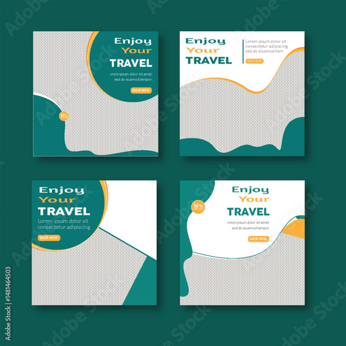 Travel and tour social media design template