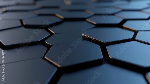 Hexagonal Tiles Abstract 3d Rendered