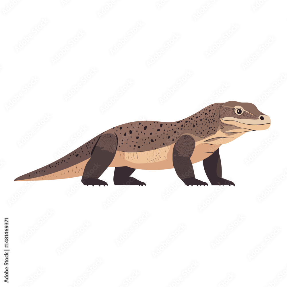 Obraz premium Illustration of Komodo Dragon animal dragon komodo vector