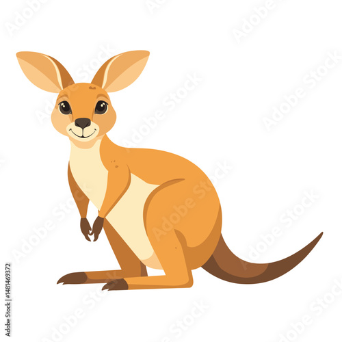 Illustration of Kangaroo kangaroo children's cartoon vector