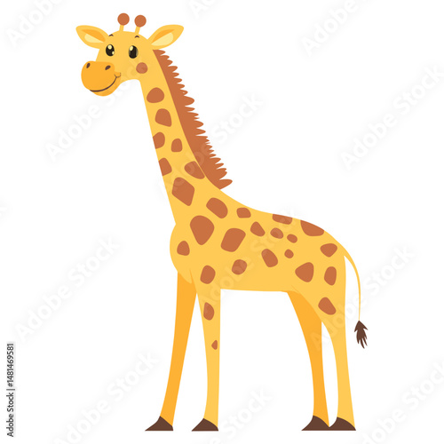 Vector illustration of Giraffe giraffe children's wildlife vector