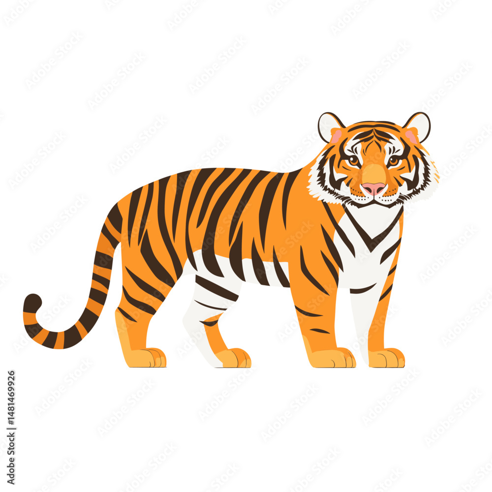 Obraz premium Illustration of Bengal Tiger wildlife animal vector