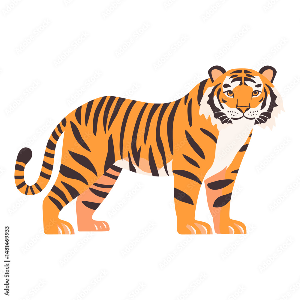 Obraz premium Illustration of Bengal Tiger wildlife animal vector