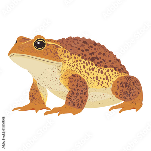 Illustration of Cane Toad amphibian wildlife vector