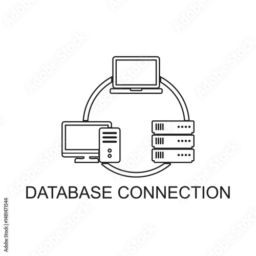 database connection icon , server icon