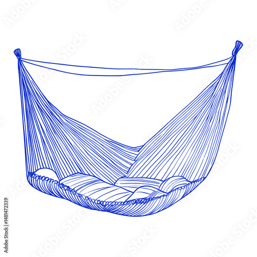 Outline of a Hammock hammock drawing simple vector