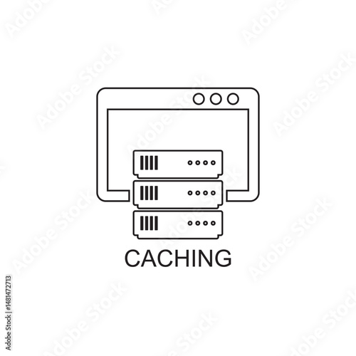 data caching icon , data storage icon