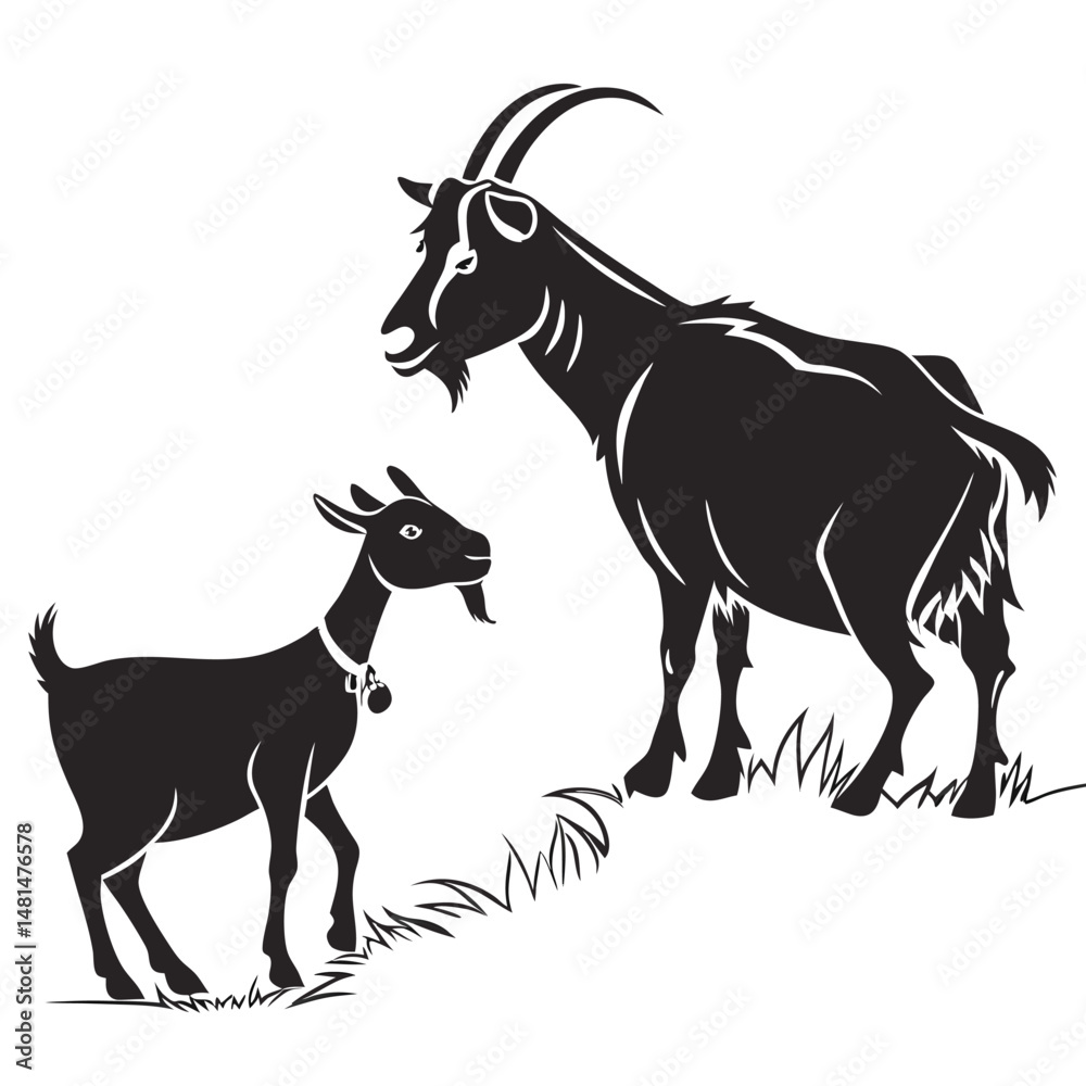 Obraz premium create-a-black-silhouette-vector-of-a-family-dress.eps