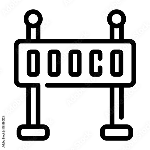 barricade Line Icon
