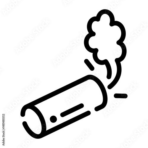 tear gas Line Icon photo