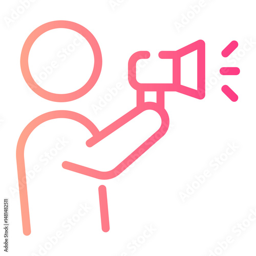megaphone Line Gradient Icon