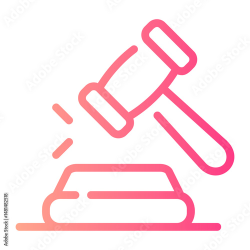 justice Line Gradient Icon
