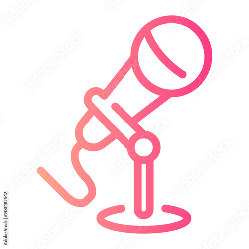 microphone Line Gradient Icon
