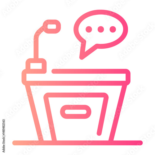 podium Line Gradient Icon