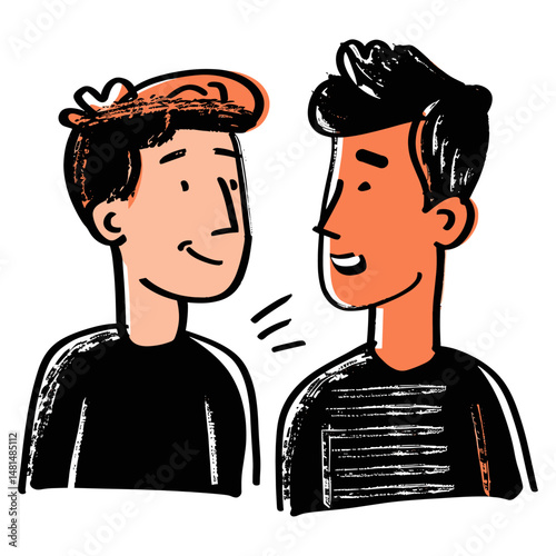 2 finance men talking business concept impressions person people art vector