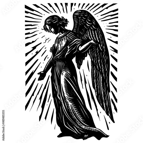 Angel angel illustration white vector