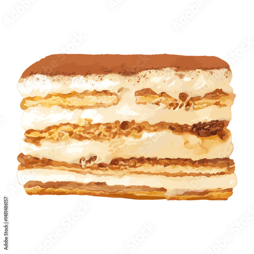 Tiramisu tiramisu cream illustration vector
