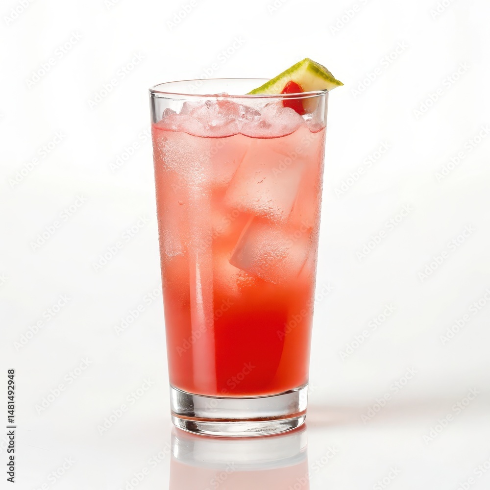 custom made wallpaper toronto digitalRefreshing rhubarb gin fizz cocktail with a bright lime slice on the rim in high contrast side view photography