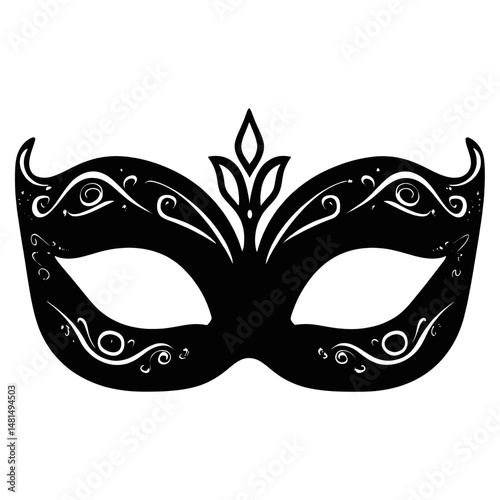 Mardi Gras Masquerade Mask mask masquerade black vector