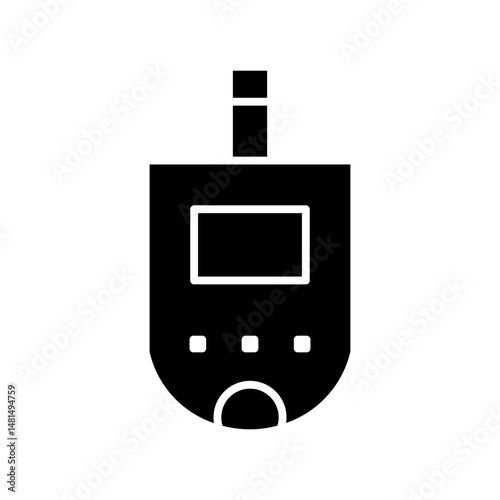 glucose meter glyph icon