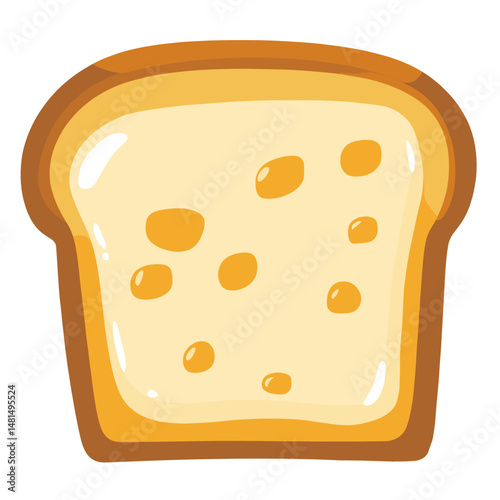 Toast illustration design bread vector