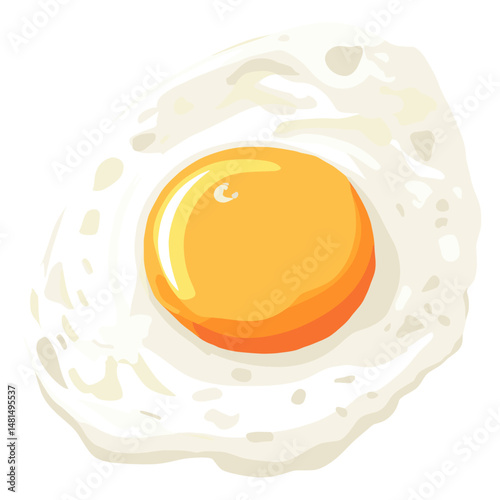 Fry egg illustration breakfast food vector