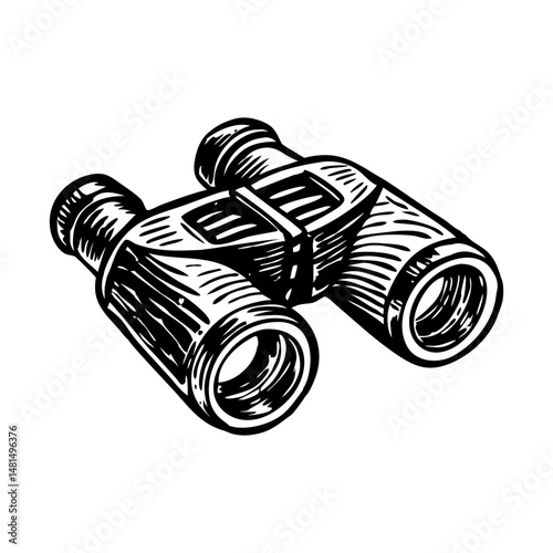 A sketchy style illustration of binoculars