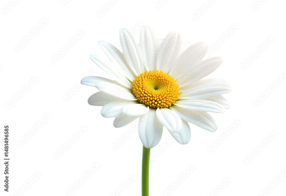 Naklejka premium Pure White Daisy Flower A Close-Up Image of Nature's Beauty