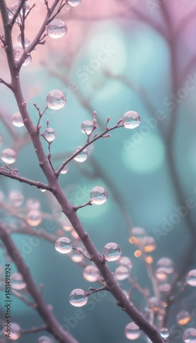 Spring's beauty blooms on the tree's branch with pink cherry flowers, a delightful floral display of nature's season, showcasing each delicate petal under the sky