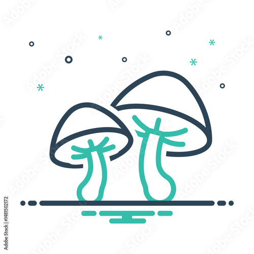 Mix icon for mushroom