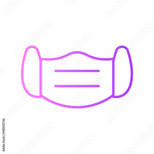medical mask gradient icon