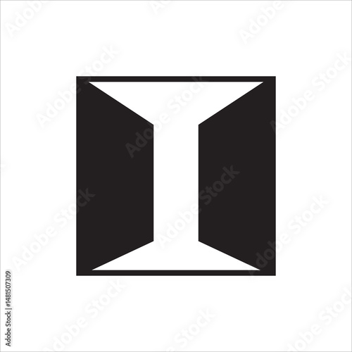 Window Icon Simple Black Outline Vector