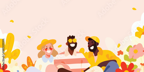 A vibrant illustration that...