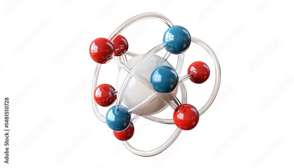 Obraz premium Abstract representation of atomic structure.
