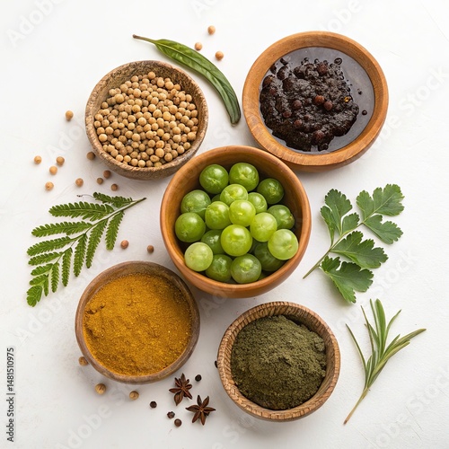 Natural amla berries, a powerhouse of nutrients, resting on green leaves.