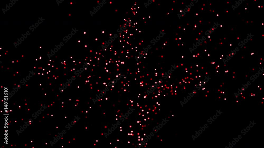 Abstract red particle overlay with a swirling effect, perfect for adding a dynamic, cosmic or energetic visual overlay