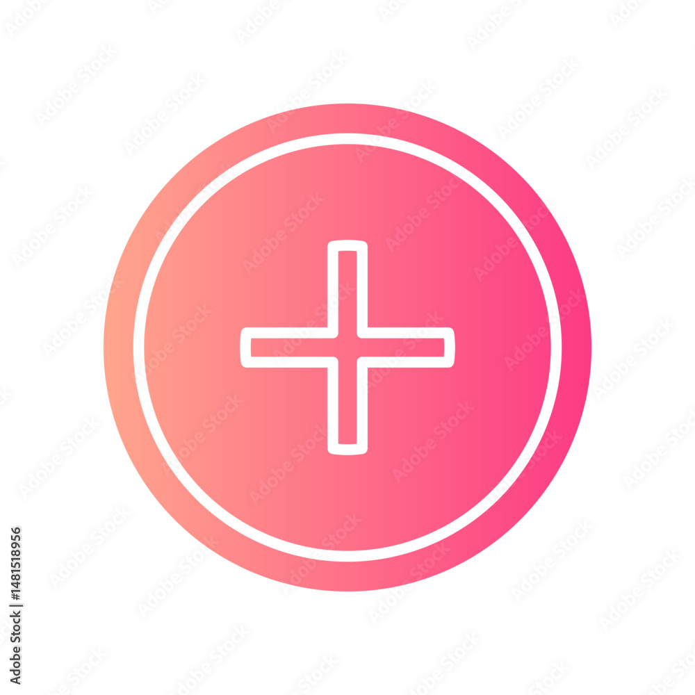 Fototapeta premium cross gradient icon