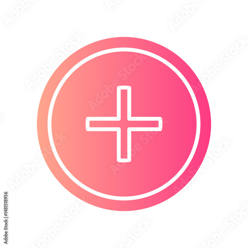 cross gradient icon