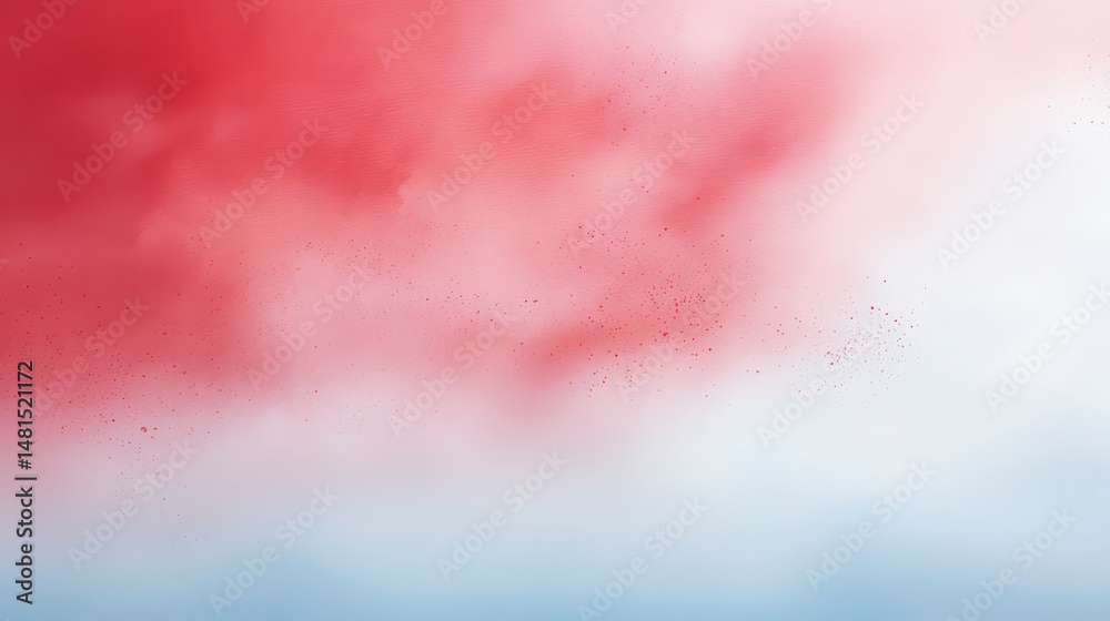 Fototapeta premium Abstract Red Blue Watercolor Background Minimalist Design Soft Hues Texture