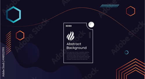 orang and blue color abstract background vector design
