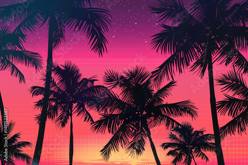 Vibrant 80s-Style T-Shirt Design Featuring Retro Aesthetic and Neon Colors